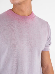 IMPERIAL T-shirt in maglia a girocollo effetto sfumato M6372490GM RosaGrigio (3)