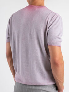 IMPERIAL T-shirt in maglia a girocollo effetto sfumato M6372490GM RosaGrigio (5)