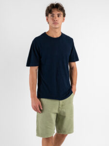 IMPERIAL T-shirt in maglia a girocollo effetto spugna M6372256GM Blu (2)