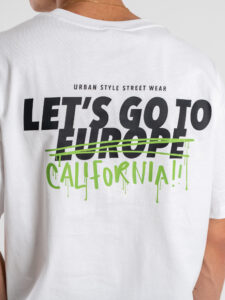 IMPERIAL T-shirt over con scritta sul retro T8406UP01 Bianco (4)