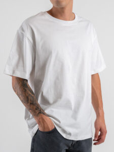 IMPERIAL T-shirt over con scritta sul retro T8406UP02 Bianco (3)
