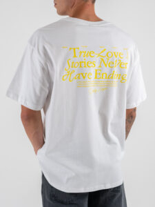 IMPERIAL T-shirt over con scritta sul retro T8406UP02 Bianco (6)