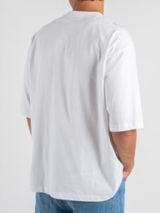 IMPERIAL T-shirt over con taschino in maglia T85193158M BiancoVerde Miliare (1)