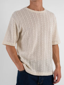 IMPERIAL T-shirt traforata T6407E409 Beige (3)