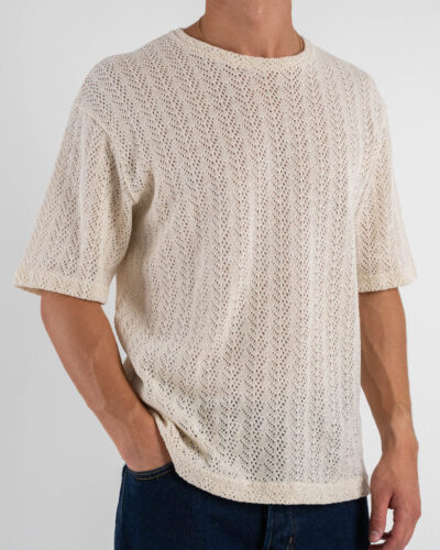IMPERIAL T shirt traforata T6407E409 Beige 3 Saldi