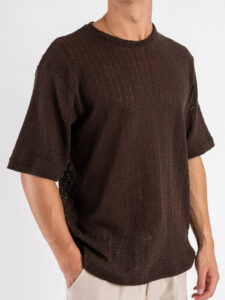 IMPERIAL T-shirt traforata T6407E409 Moro (1)