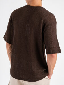 IMPERIAL T-shirt traforata T6407E409 Moro (2)
