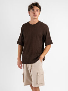 IMPERIAL T-shirt traforata T6407E409 Moro (3)