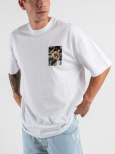 INDEPENDENT REPUBLIC T-shirt boxy fit con stampa FOOTBALL KING Bianca (5)