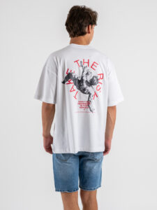 INDEPENDENT REPUBLIC T-shirt boxy fit con stampa PEGASUS Bianca (2)