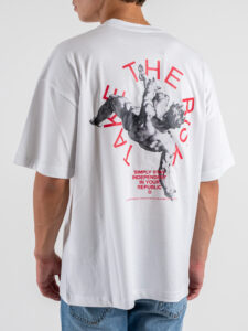 INDEPENDENT REPUBLIC T-shirt boxy fit con stampa PEGASUS Bianca (3)