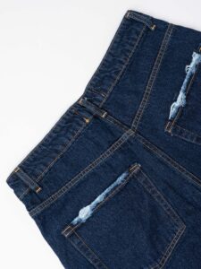 Jorts baggy in jeans 2639 Blu