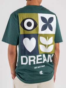 ONLY&SONS T-shirt con stampa box colori e simboli GIROUD 22036984 Mallard Green (2)