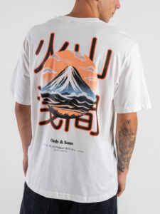 ONLY&SONS T-shirt over con stampa Mount Chin TRISTAN 22035827 Bright White (2)