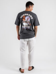 ONLY&SONS T-shirt over con stampa Ramen fronteretro TRISTAN 22035827 Grey Pinstripe (5)