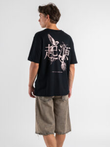ONLY&SONS T-shirt over con stampa Rondini TRISTAN 22035827 Black (1)