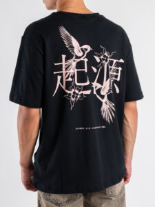 ONLY&SONS T-shirt over con stampa Rondini TRISTAN 22035827 Black (2)