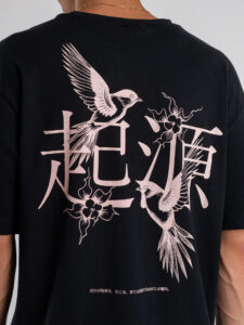 ONLY&SONS T-shirt over con stampa Rondini TRISTAN 22035827 Black (3)