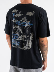 ONLY&SONS T-shirt over con stampa mount fuji TRISTAN 22035827 Black (4)