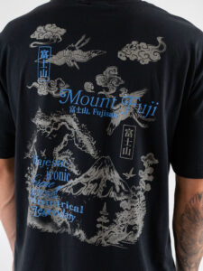 ONLY&SONS T-shirt over con stampa mount fuji TRISTAN 22035827 Black (5)