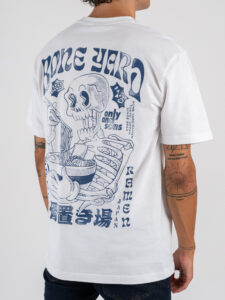 ONLY&SONS T-shirt over con stampa teschio TONKU 22035534 Bright WhiteNavy (4)