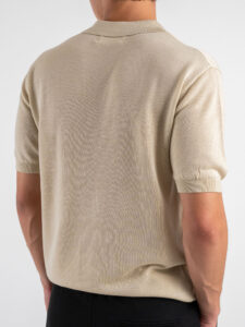 Polo in maglia a mezza manica W85912 Beige (4)