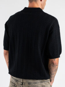 Polo in maglia lavorata W85915 Black (1)