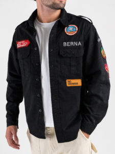 BERNA Camicia Boy Scout con patch 252258 Nero (3)