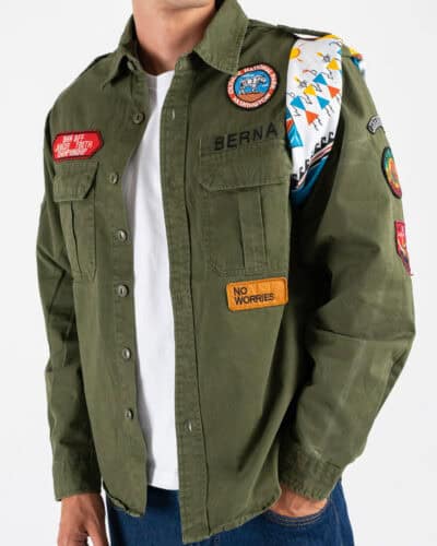 BERNA Giacchetta/Camicia Boy Scout con patch 252258 Verde