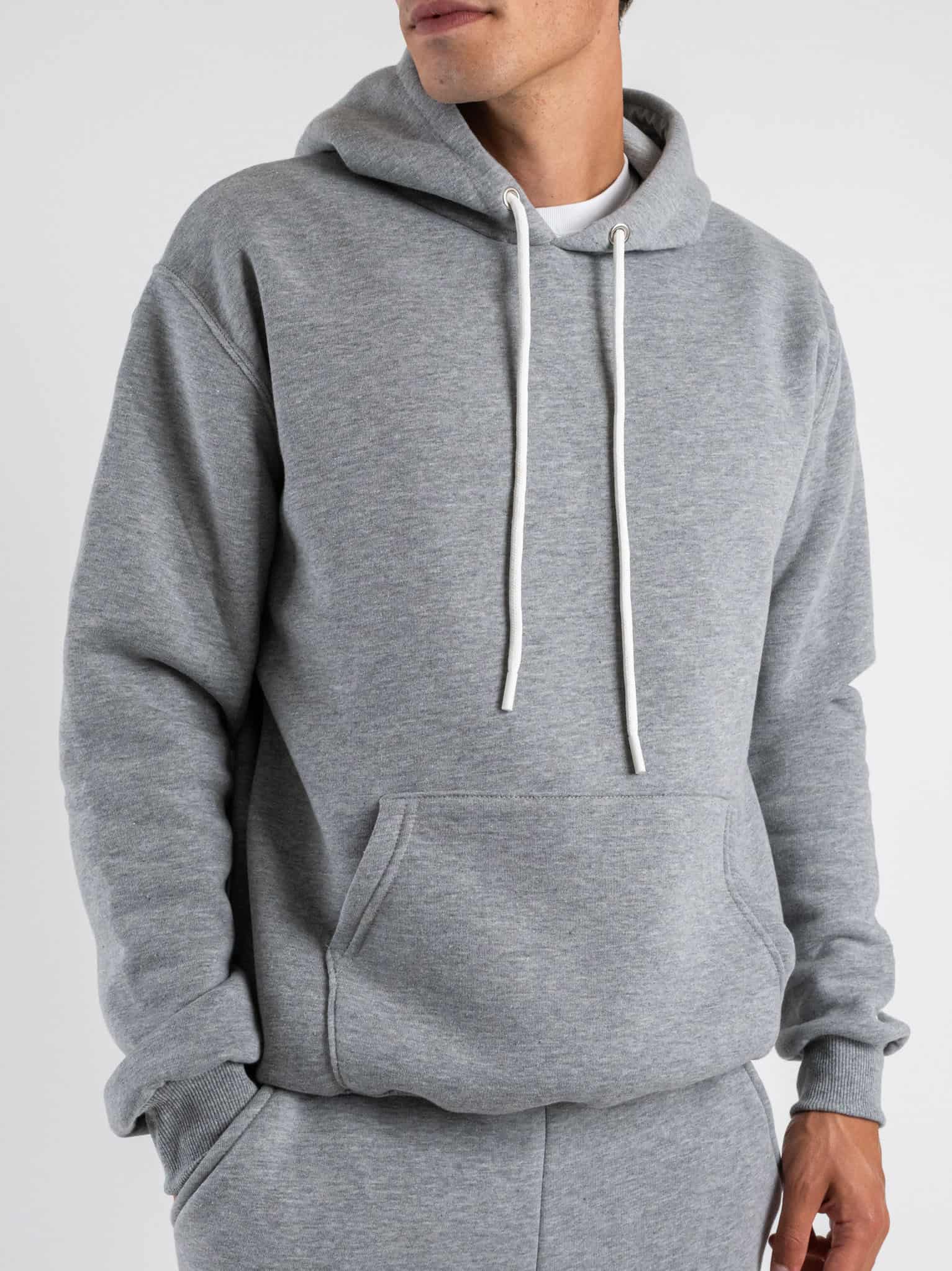 BERNA Felpa con cappuccio felpata con logo sulla manica 252019 Grigio Melange