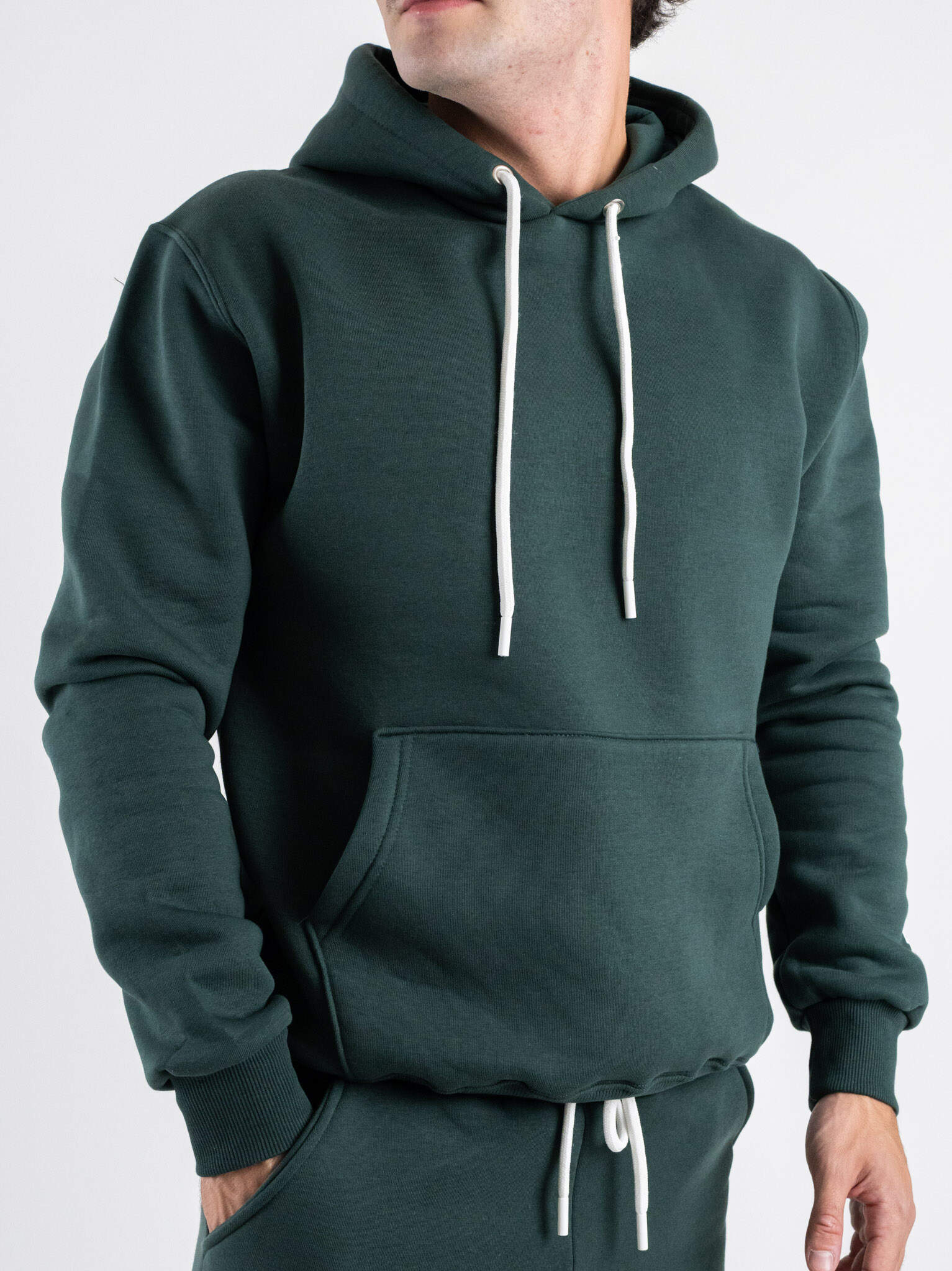 BERNA Felpa con cappuccio felpata con logo sulla manica 252019