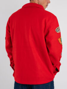 BERNA Giacca misto lana con patch BOY SCOUT 252306 Rubino (1)