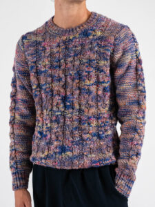 BERNA Maglione girocollo lavorato multicolor 252031 Royal (1)