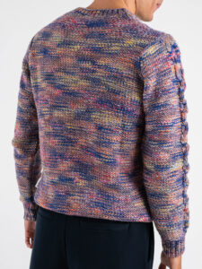 BERNA Maglione girocollo lavorato multicolor 252031 Royal (2)