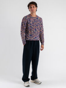 BERNA Maglione girocollo lavorato multicolor 252031 Royal (3)