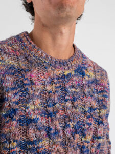 BERNA Maglione girocollo lavorato multicolor 252031 Royal (5)