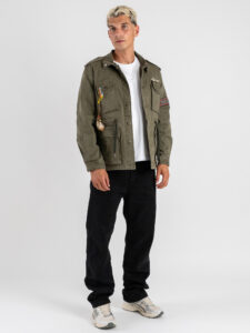 BERNA Sahariana foderata con spille e patch FALCO 252283 Verde (2)