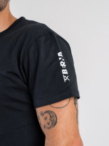 BERNA T-shirt in cotone a mm con logo sulla manica 252017 Piombo (1)