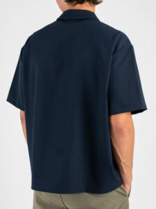 ESTASI Camicia regular in poliviscosa con MM con colletto YAMALSANE’ Blu (1)