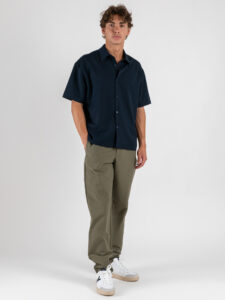 ESTASI Camicia regular in poliviscosa con MM con colletto YAMALSANE’ Blu (2)