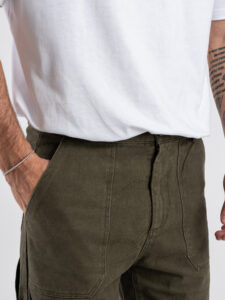 GIANNI LUPO Pantalone work con gamba morbida e fondo largo GL5162BD Military (2)