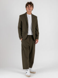 IMPERIAL Giacca monopetto da abito gessata con due bottoni JZDMKAO Militare (1)