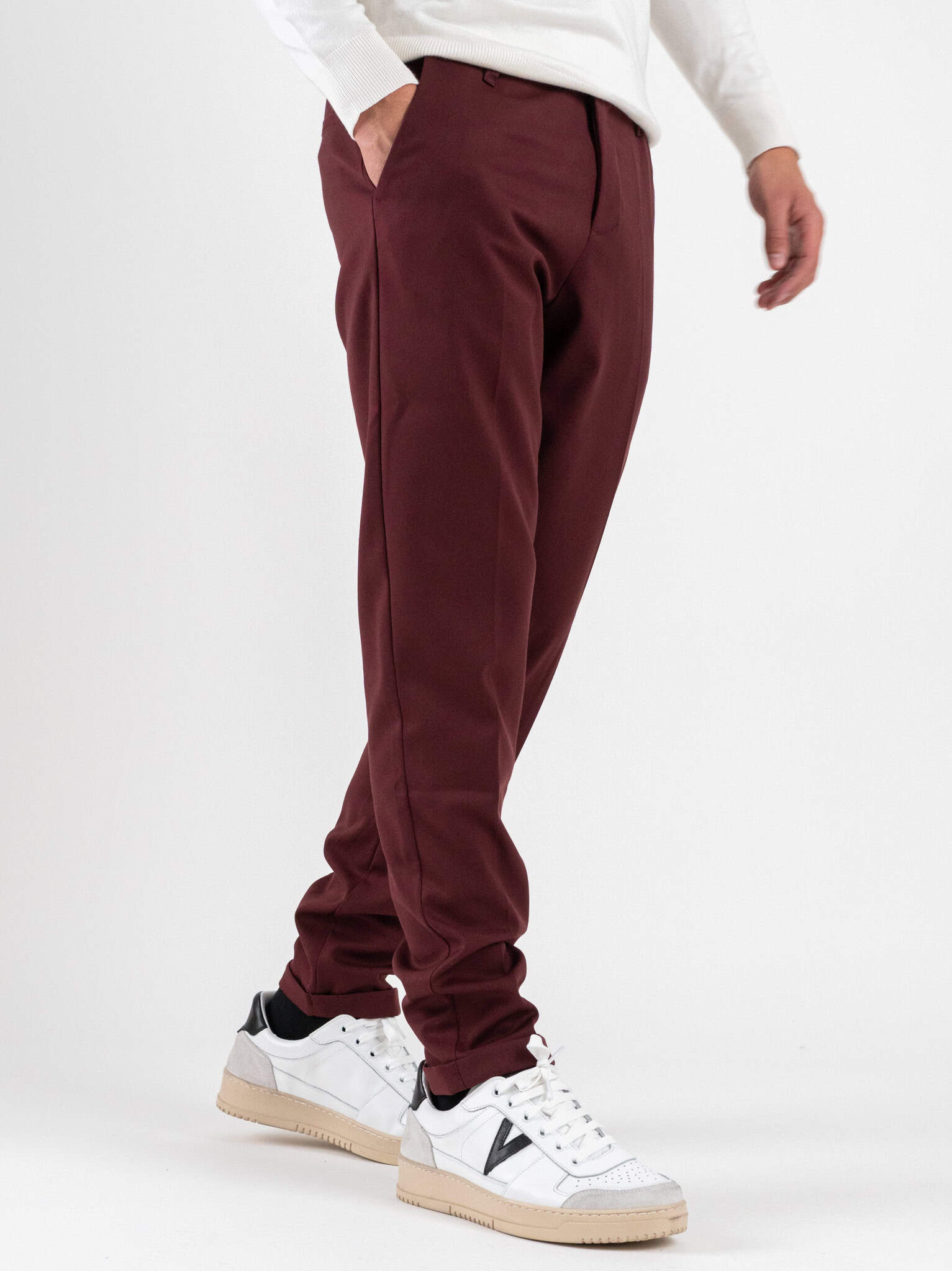 IMPERIAL Pantalone chinos da abito con gamba lunga PD3JKBV Bordeaux