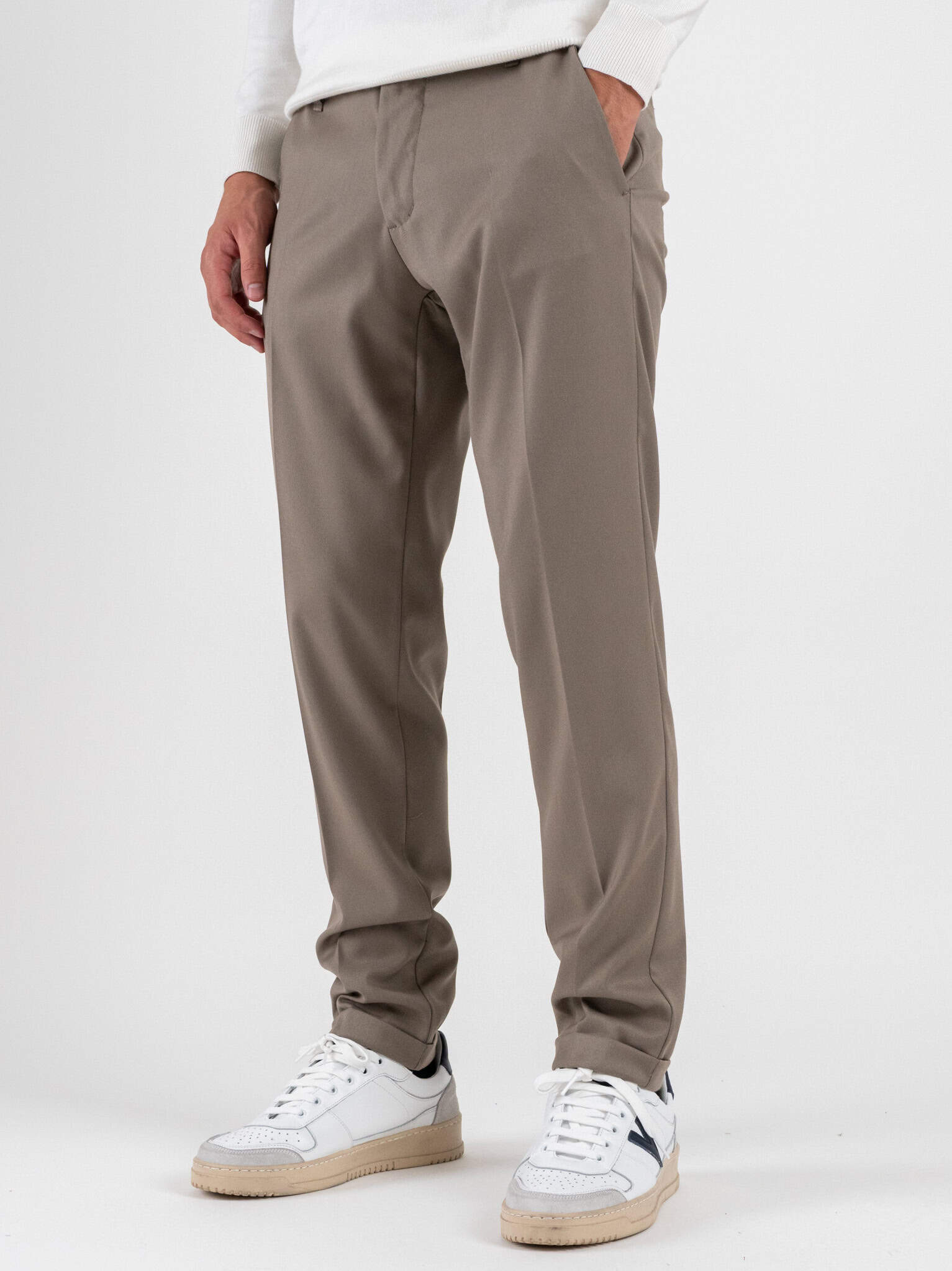 IMPERIAL Pantalone chinos da abito con gamba lunga PD3JKBV Taupe