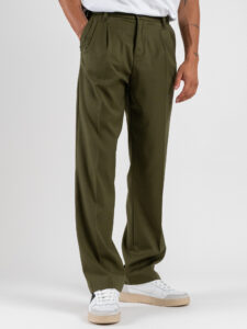 IMPERIAL Pantalone da abito baggy PD3MKBV Army (4)