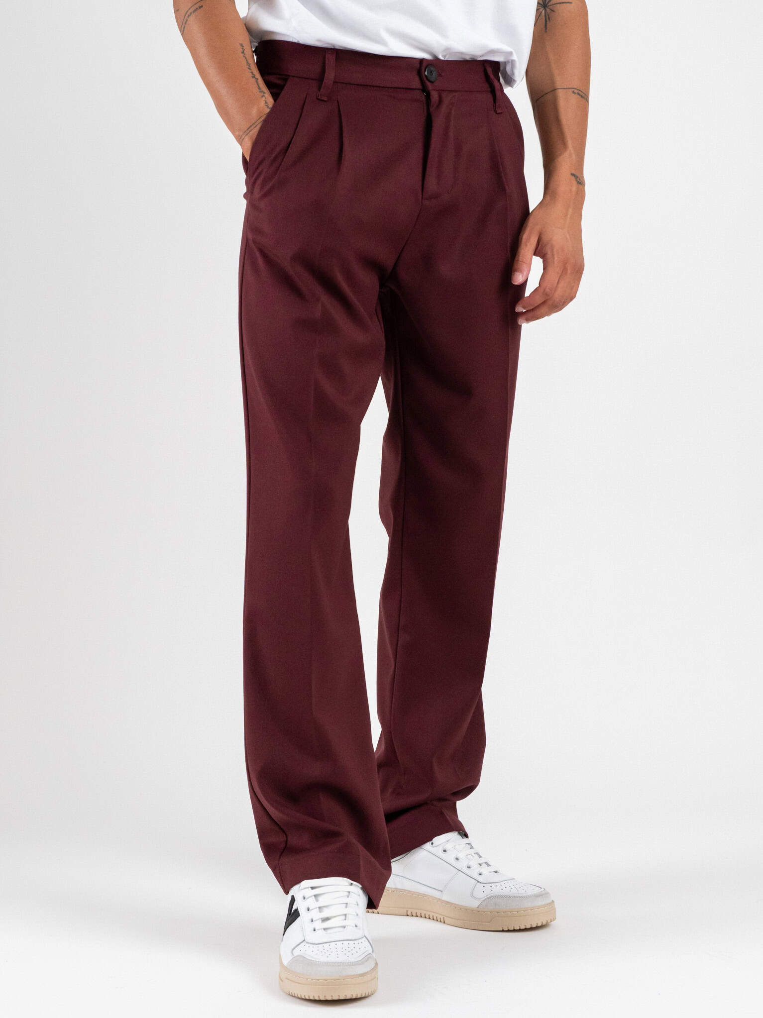IMPERIAL Pantalone da abito baggy PD3MKBV Bordeaux