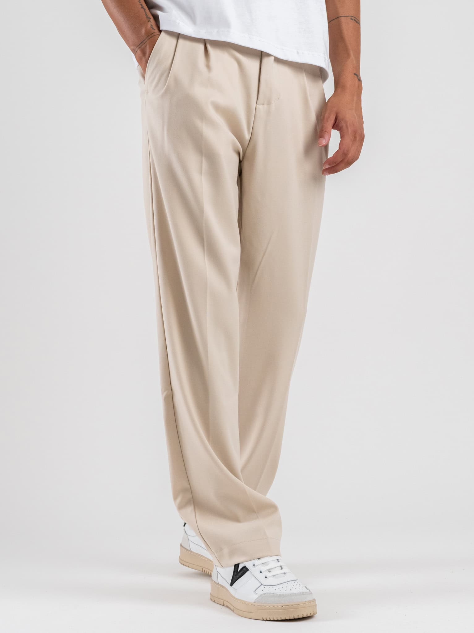 IMPERIAL Pantalone da abito baggy PD3MKBV Lana