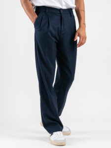 IMPERIAL Pantalone da abito baggy PD3MKBV Navy (4)