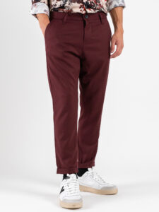 IMPERIAL Pantalone da abito chinos PWB0KBV Bordeaux (3)