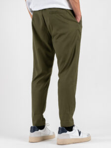 IMPERIAL Pantalone da abito con coulisse in vita e gamba morbida PC8QKBV Army (1)